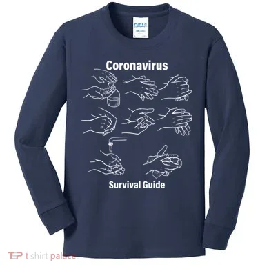Coronavirus Survival Guide Kids Long Sleeve Shirt