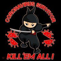 Coronavirus Survivor Ninja Kill Em' All Ornament thumb 1