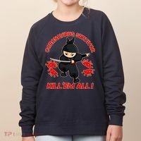 Coronavirus Survivor Ninja Kill Em' All Women's Sweatshirt thumb 0