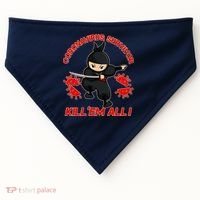Coronavirus Survivor Ninja Kill Em' All USA-Made Doggie Bandana thumb 0