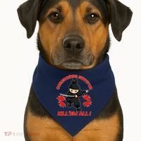 Coronavirus Survivor Ninja Kill Em' All USA-Made Doggie Bandana thumb 1