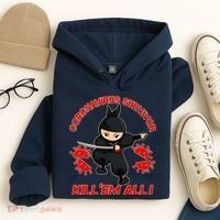 Coronavirus Survivor Ninja Kill Em' All Hoodie thumb 4