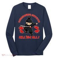 Coronavirus Survivor Ninja Kill Em' All Long Sleeve Shirt thumb 0