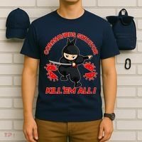 Coronavirus Survivor Ninja Kill Em' All T-Shirt thumb 6