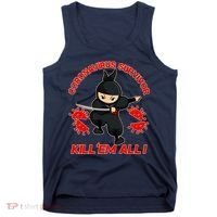 Coronavirus Survivor Ninja Kill Em' All Tank Top thumb 0