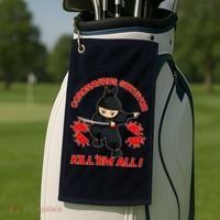 Coronavirus Survivor Ninja Kill Em' All Golf Towel thumb 2
