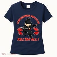 Coronavirus Survivor Ninja Kill Em' All Women's T-Shirt thumb 0