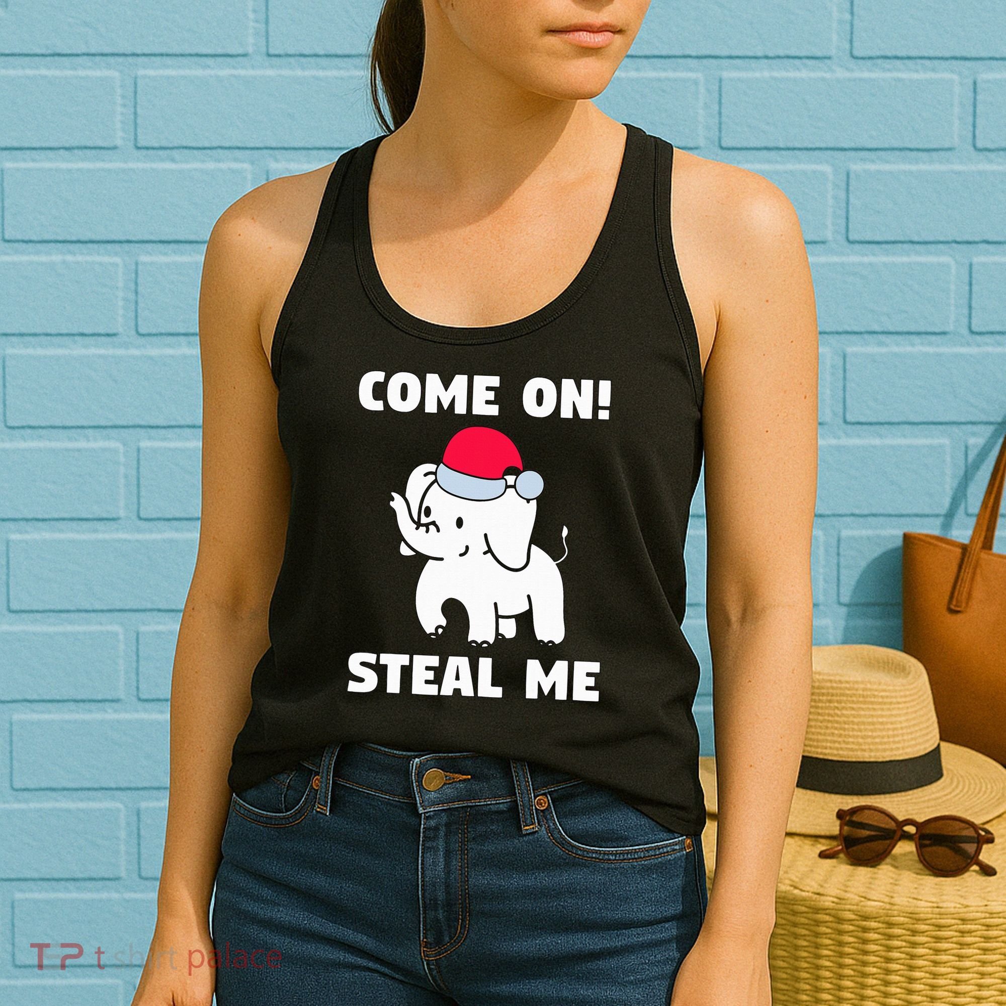 Come on! Steal me  White elephant gift in Office Party  Women's Tank Top