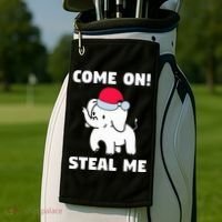 Come on! Steal me  White elephant gift in Office Party  Golf Towel thumb 2