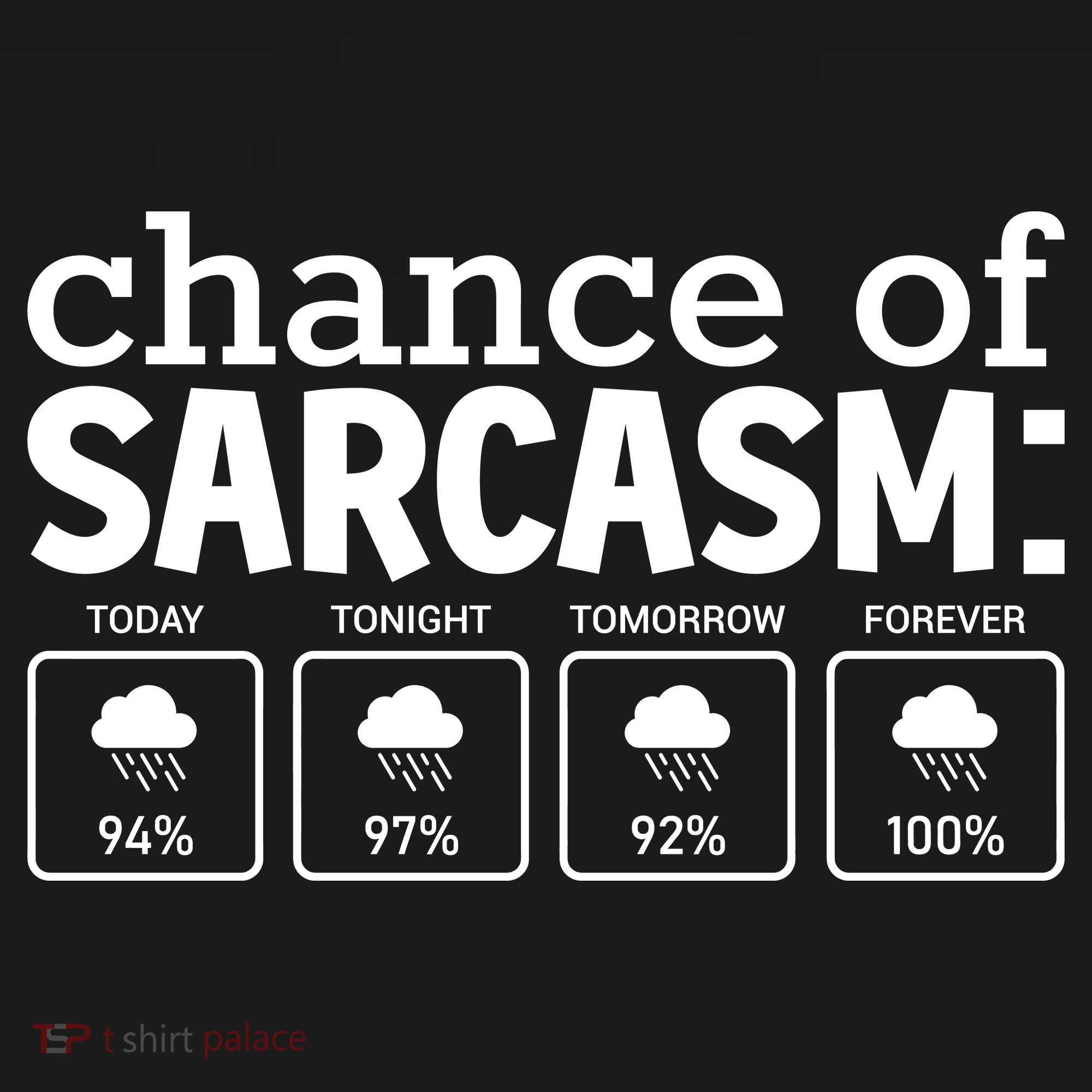 Chance Of Sarcasm Funny Sarcastic Weather Meme Mousepad