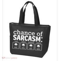 Chance Of Sarcasm Funny Sarcastic Weather Meme Tote Bag thumb 3