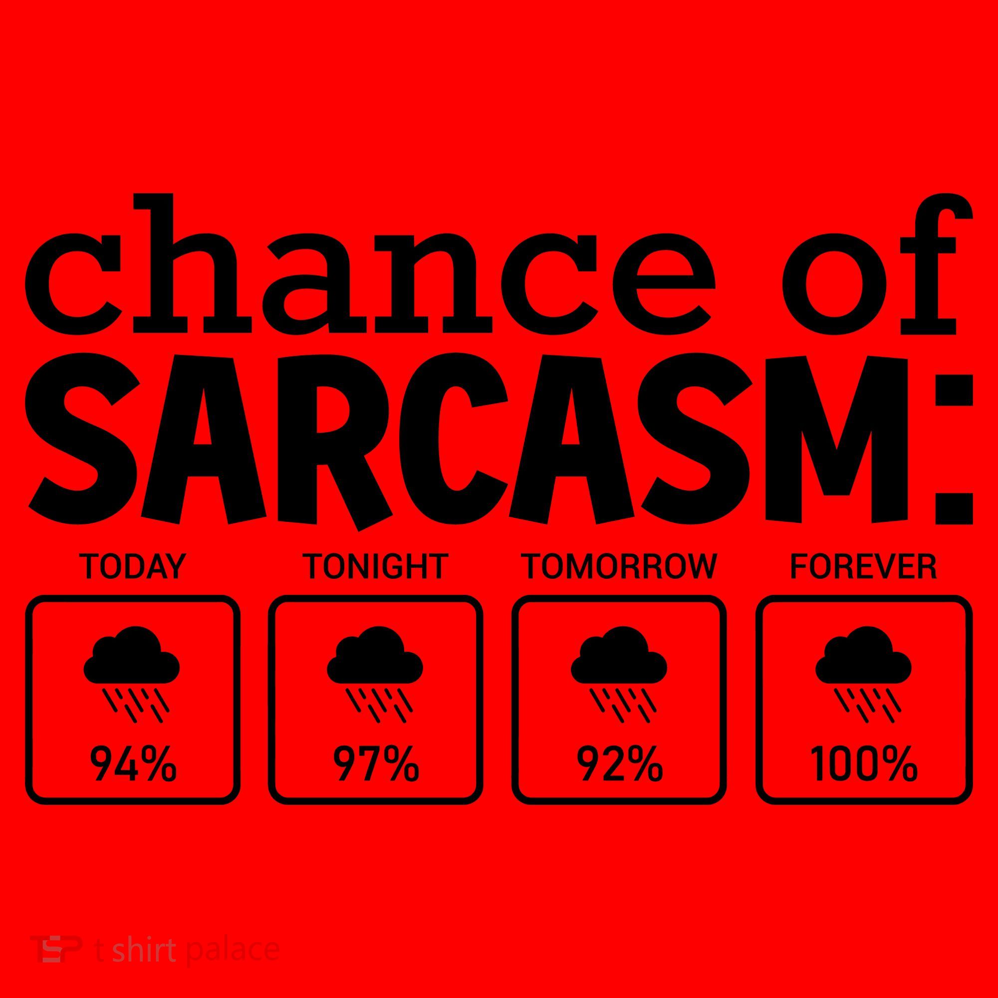 Chance Of Sarcasm Funny Sarcastic Weather Meme Santa Hat