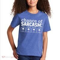 Chance Of Sarcasm Funny Sarcastic Weather Meme Kids T-Shirt thumb 2
