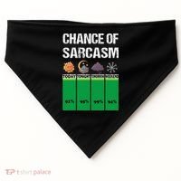 chance of sarcasm weather funny weather USA-Made Doggie Bandana thumb 0