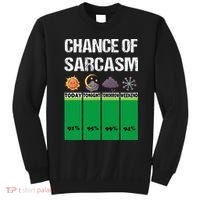 chance of sarcasm weather funny weather Sweatshirt thumb 0