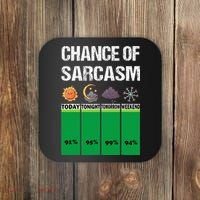 chance of sarcasm weather funny weather Coaster thumb 0