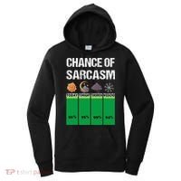 chance of sarcasm weather funny weather Women's Hoodie thumb 0