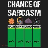 chance of sarcasm weather funny weather Golf Towel thumb 3
