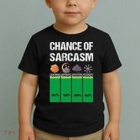 chance of sarcasm weather funny weather Toddler T-Shirt thumb 2