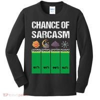 chance of sarcasm weather funny weather Kids Long Sleeve Shirt thumb 0