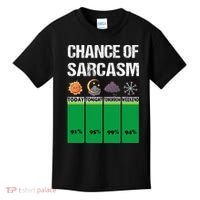 chance of sarcasm weather funny weather Kids T-Shirt thumb 0