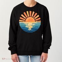 Coastal Ocean Sunset Painting Beach Women's Sweatshirt thumb 0