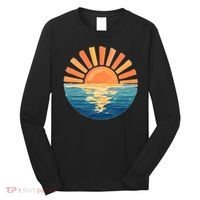 Coastal Ocean Sunset Painting Beach Long Sleeve Shirt thumb 0