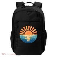 Coastal Ocean Sunset Painting Beach Backpack thumb 0