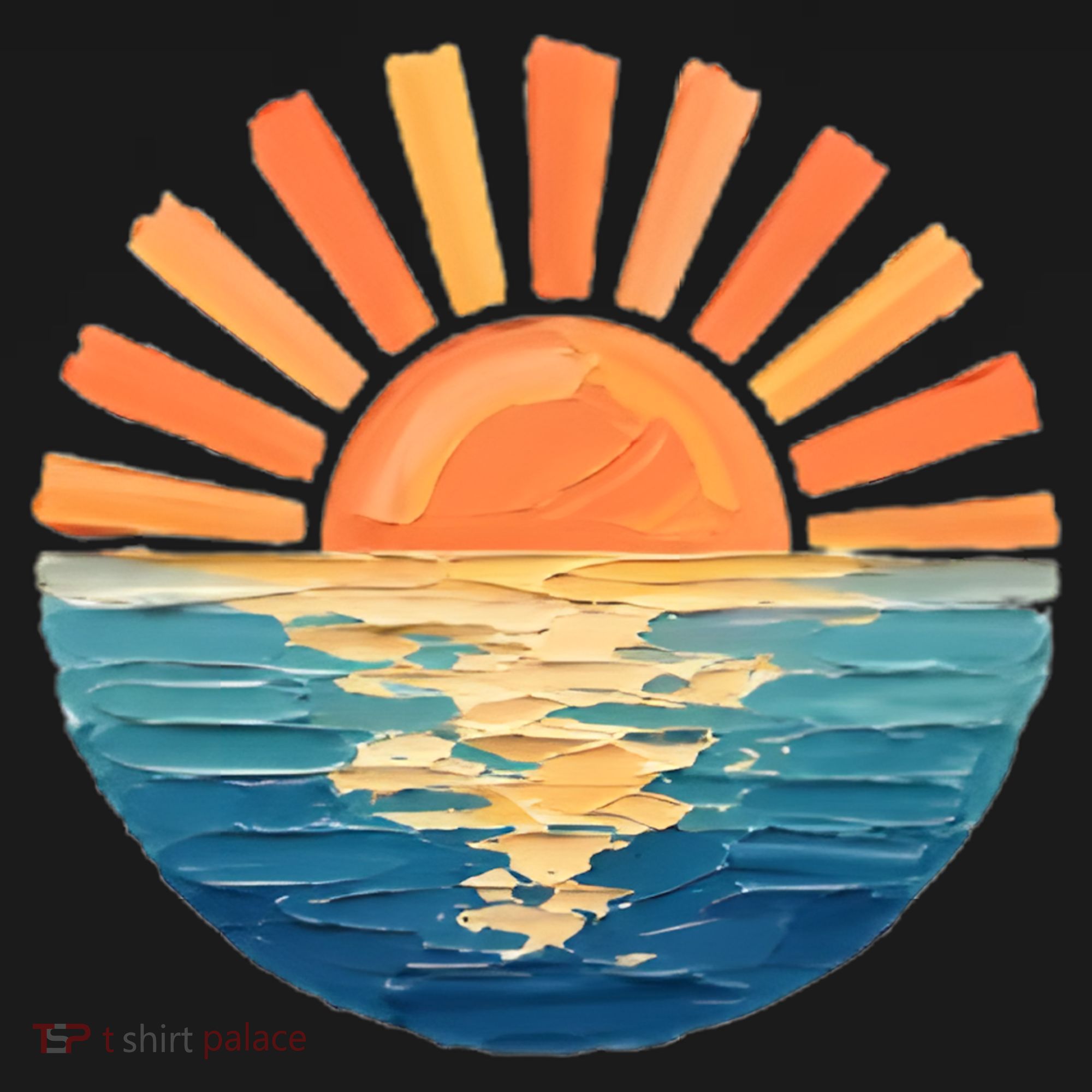 Coastal Ocean Sunset Painting Beach Bucket Hat