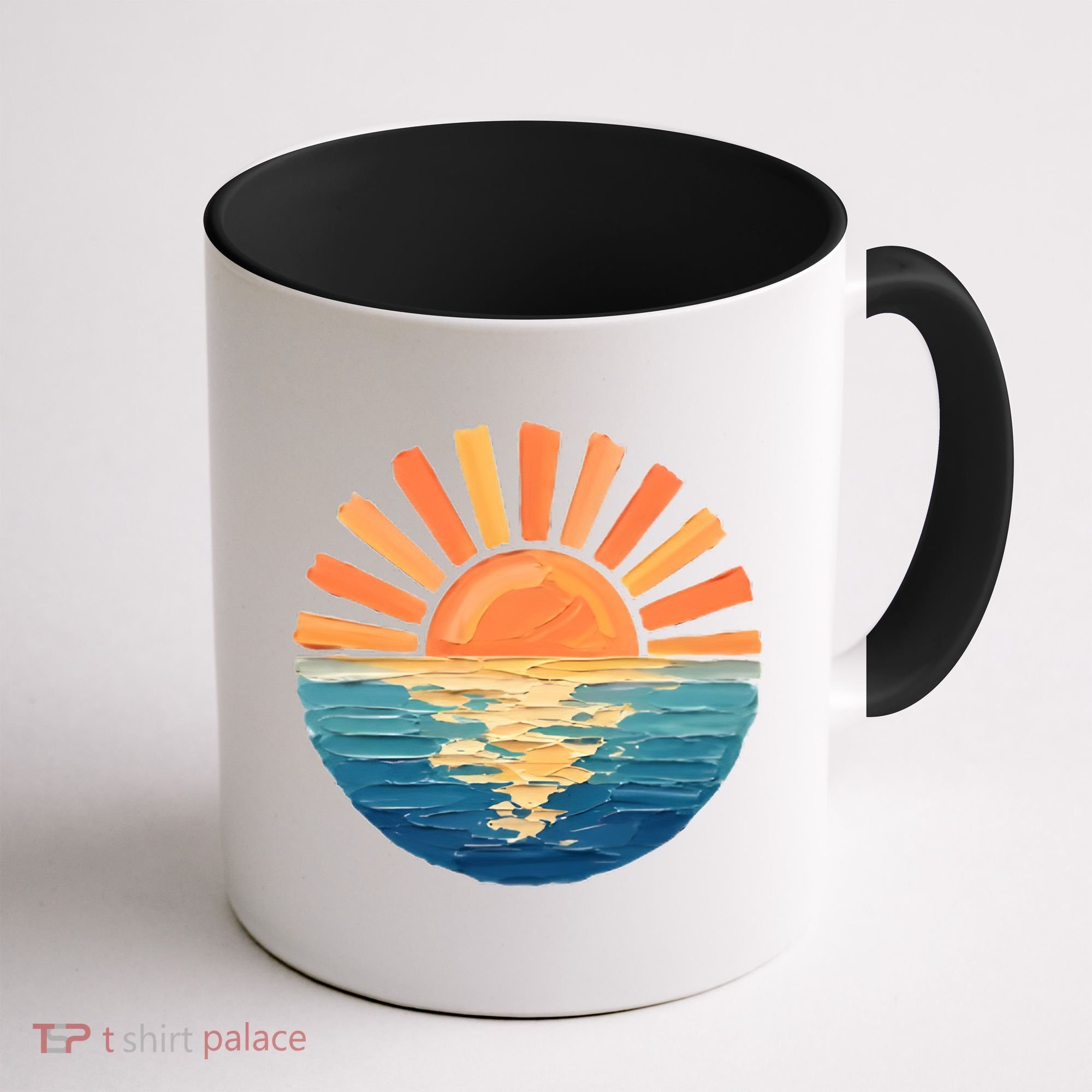 Coastal Ocean Sunset Painting Beach Coffee Mug