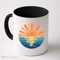 Coastal Ocean Sunset Painting Beach Coffee Mug thumb 0