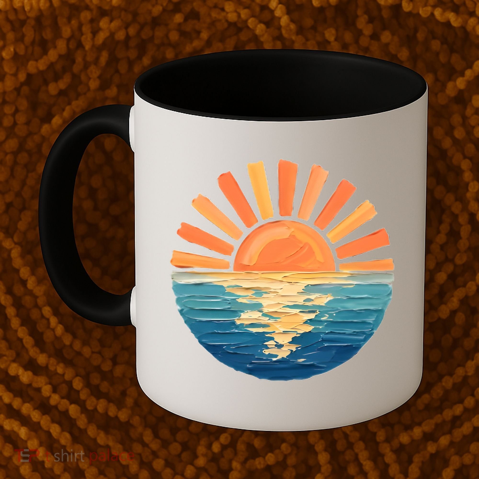 Coastal Ocean Sunset Painting Beach Coffee Mug