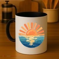 Coastal Ocean Sunset Painting Beach Coffee Mug thumb 4