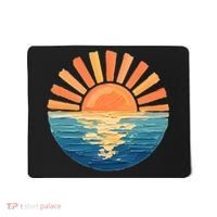 Coastal Ocean Sunset Painting Beach Mousepad thumb 0
