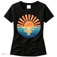 Coastal Ocean Sunset Painting Beach Women's T-Shirt thumb 0