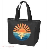 Coastal Ocean Sunset Painting Beach Tote Bag thumb 3