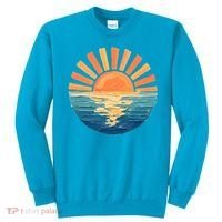 Coastal Ocean Sunset Painting Beach Sweatshirt thumb 0