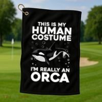 Cool Orca Sea Ocean Animal Orca Lover Golf Towel thumb 1