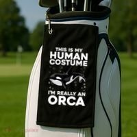Cool Orca Sea Ocean Animal Orca Lover Golf Towel thumb 2
