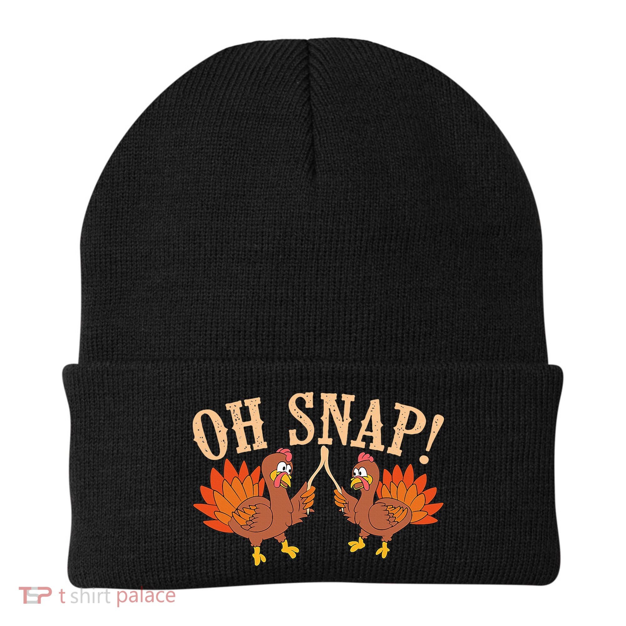 Cool Oh Snap! Funny Turkey With Wishbone Thanksgiving Beanie