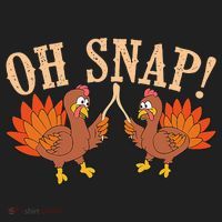 Cool Oh Snap! Funny Turkey With Wishbone Thanksgiving Beanie thumb 2