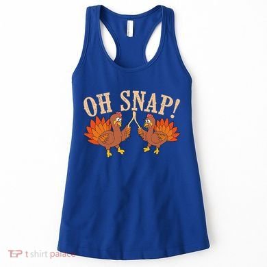 Cool Oh Snap! Funny Turkey With Wishbone Thanksgiving Women's Tank Top