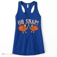 Cool Oh Snap! Funny Turkey With Wishbone Thanksgiving Women's Tank Top thumb 0