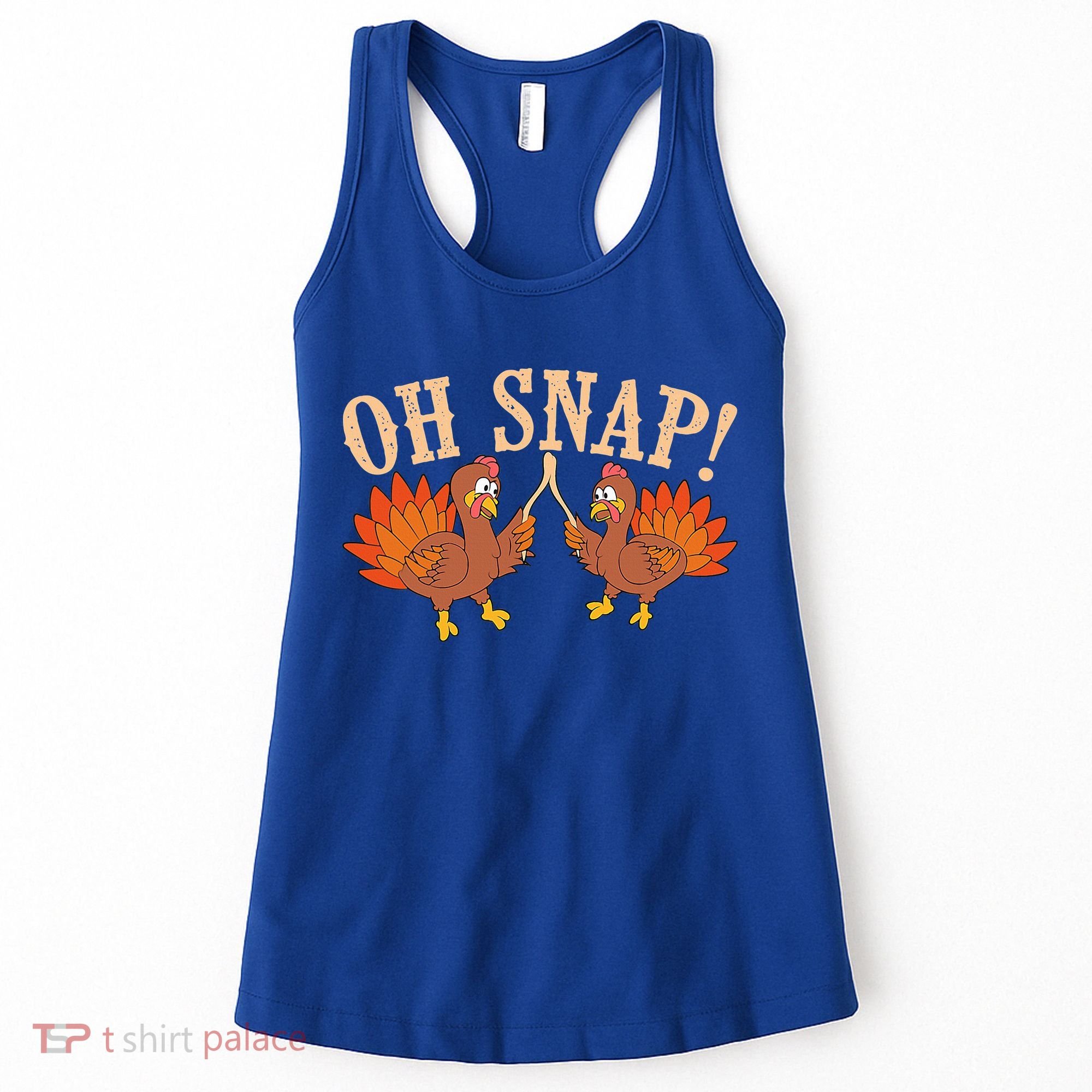 Cool Oh Snap! Funny Turkey With Wishbone Thanksgiving Women's Tank Top