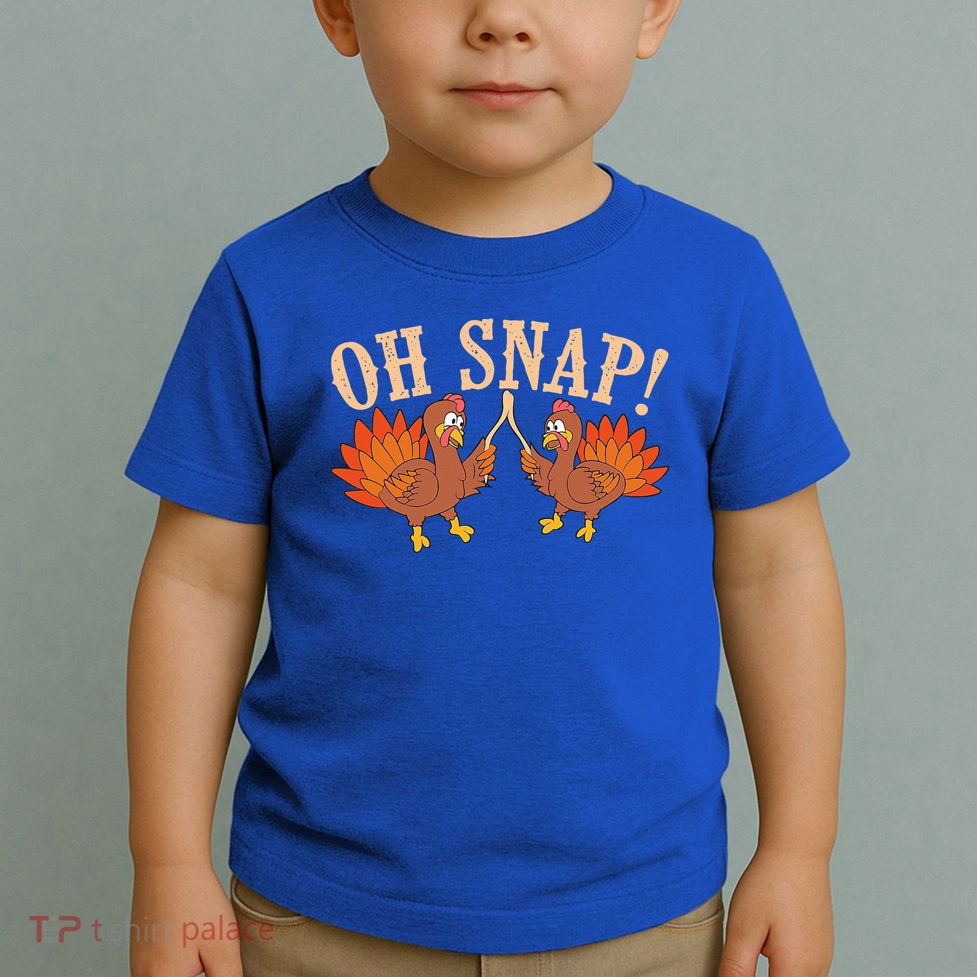 Cool Oh Snap! Funny Turkey With Wishbone Thanksgiving Toddler T-Shirt