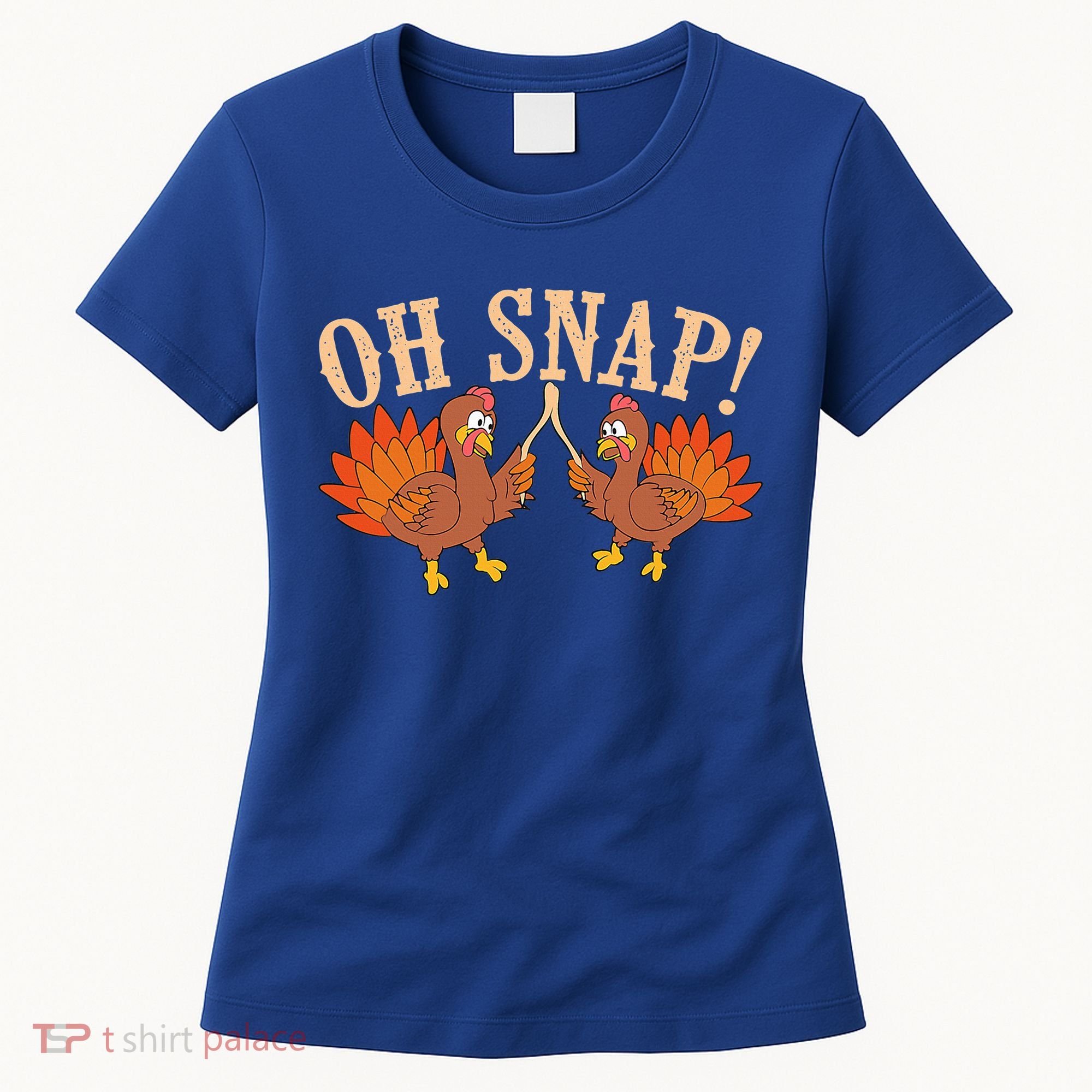 Cool Oh Snap! Funny Turkey With Wishbone Thanksgiving Women's T-Shirt
