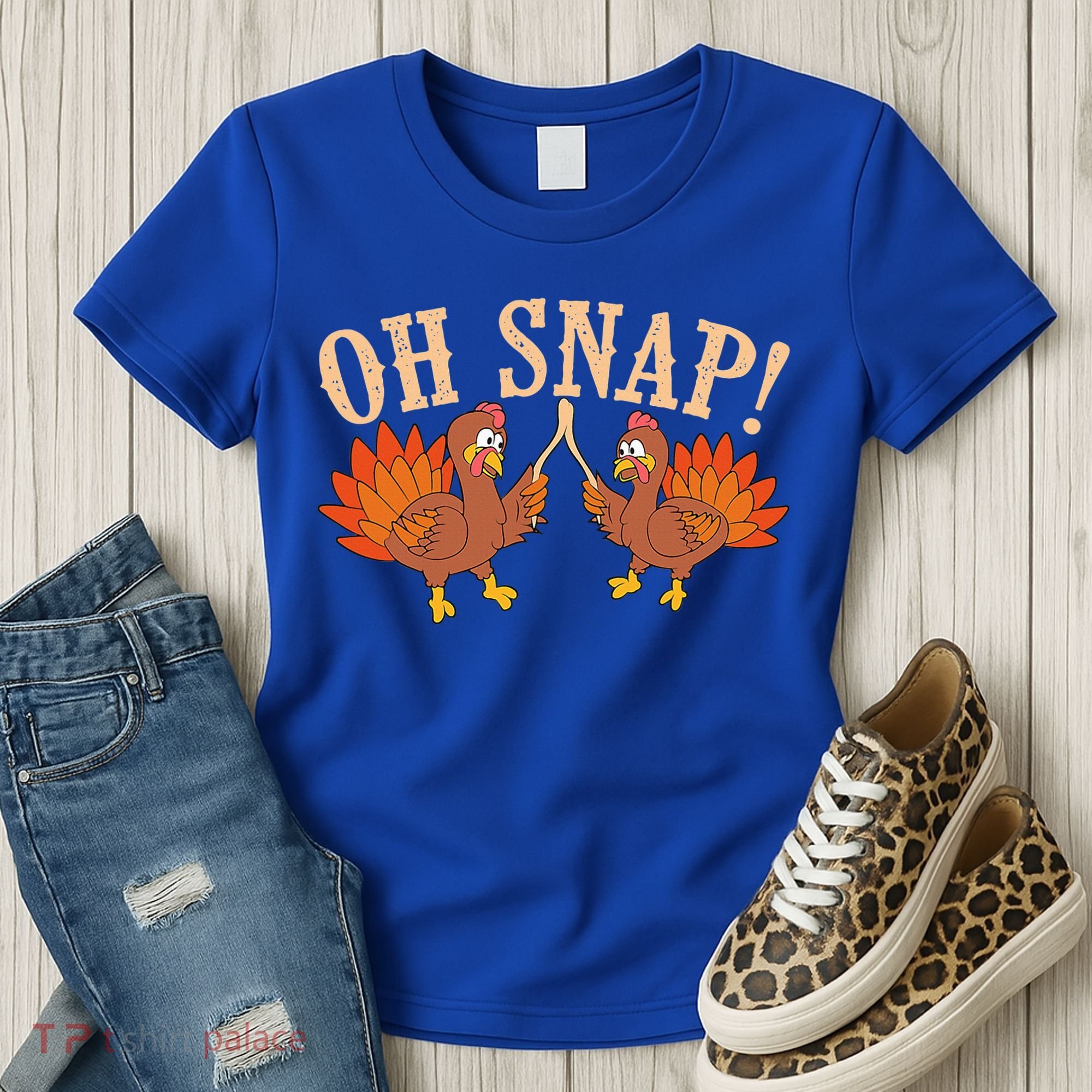Cool Oh Snap! Funny Turkey With Wishbone Thanksgiving Women's T-Shirt