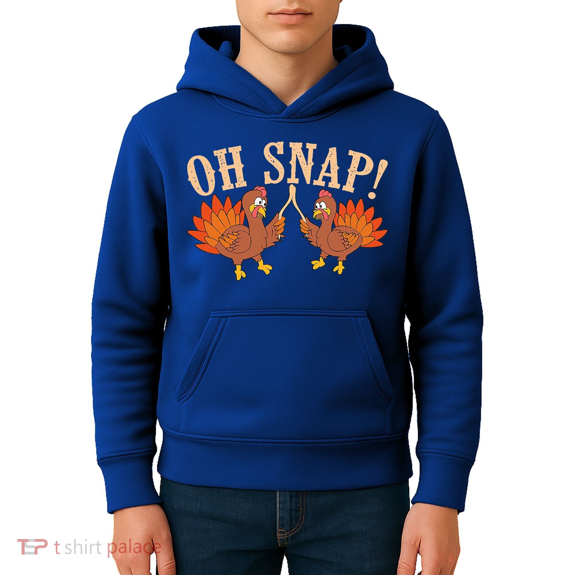 Cool Oh Snap! Funny Turkey With Wishbone Thanksgiving Kids Hoodie