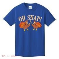 Cool Oh Snap! Funny Turkey With Wishbone Thanksgiving Kids T-Shirt thumb 0