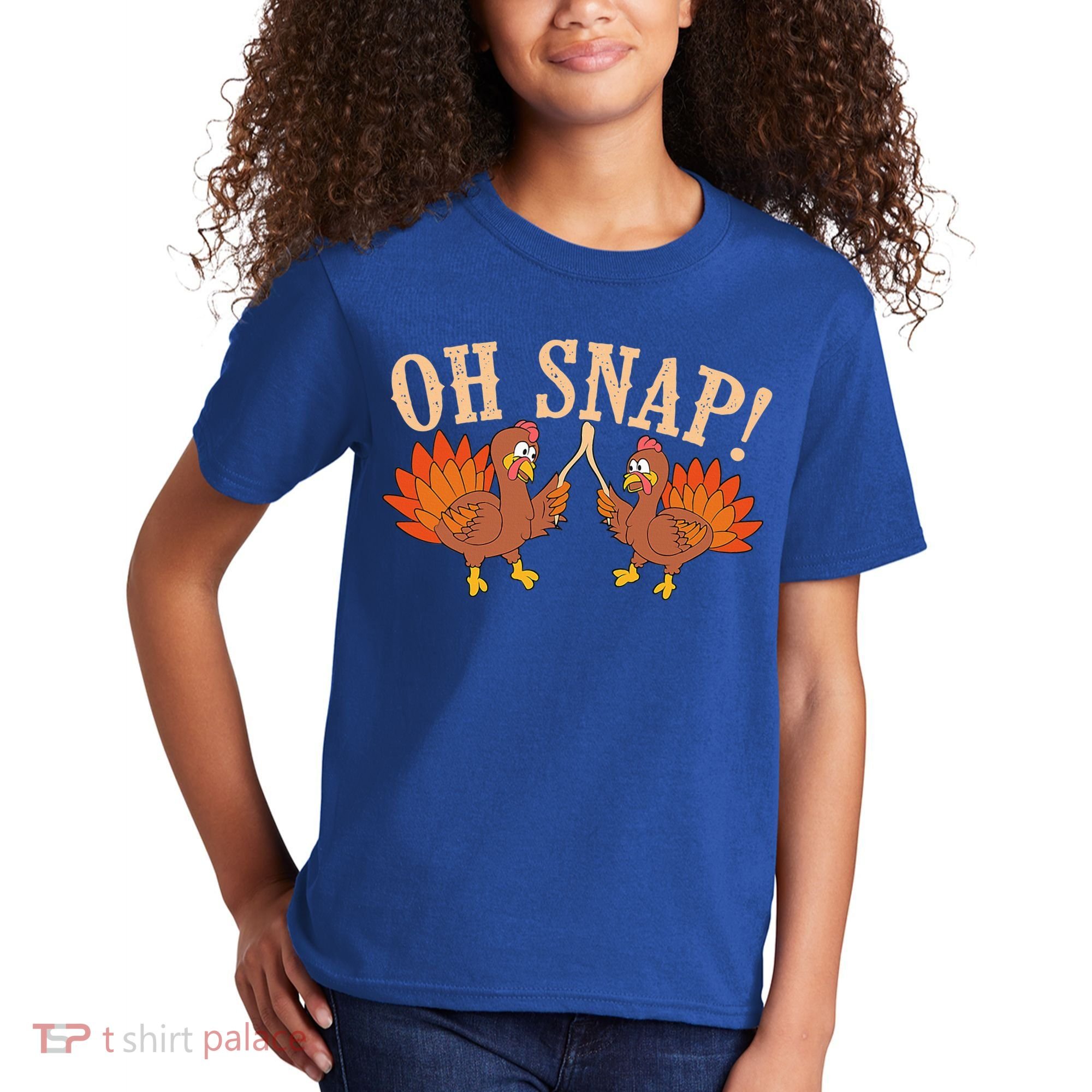 Cool Oh Snap! Funny Turkey With Wishbone Thanksgiving Kids T-Shirt